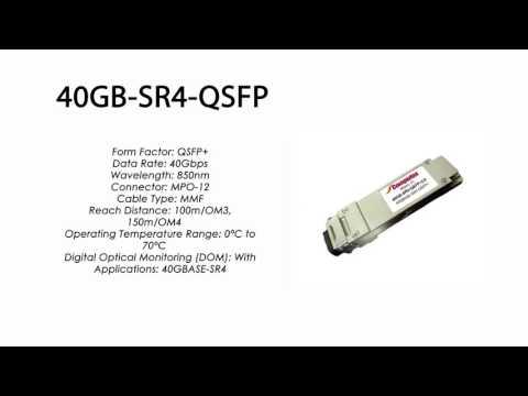 40GB-SR4-QSFP  |  Enterasys Compatible 40GBASE-SR4 QSFP+ 850nm 100m-OM3/150m-OM4