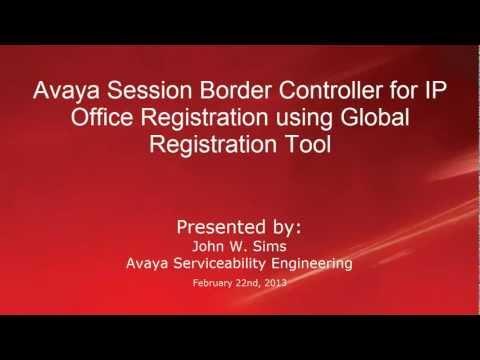 Avaya Session Border Controller For IP Office Registration Using Global Registration Tool