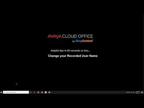 Avaya Cloud Office Quick Tip Video: Recorded User Name