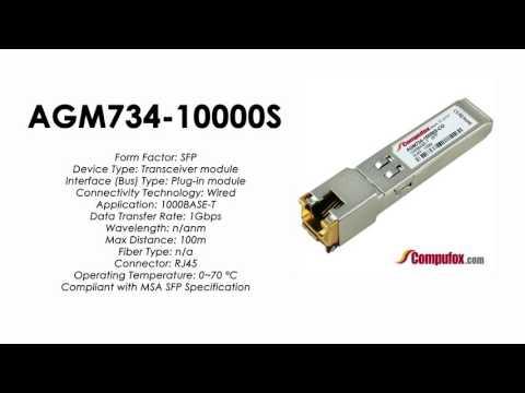 AGM734-10000S  |  Netgear Compatible 1000Base-T RJ45 100m SFP