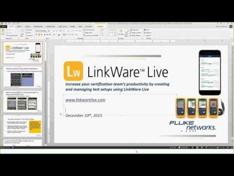 Increase Your Cable Certification Team's Productivity Using LinkWare