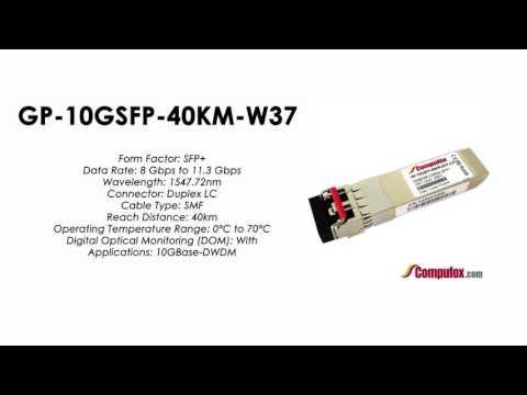 GP-10GSFP-40KM-W37  |  Force10 Compatible 10GBase-DWDM SFP+ 1547.72nm 40km SMF