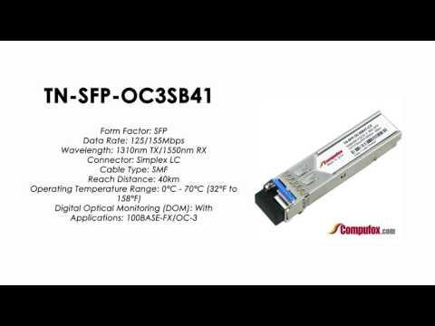 TN-SFP-OC3SB41 | Transition Compatible 100BASE-FX/OC-3 BIDI SFP 1310nmTx/1550nmRx 40km