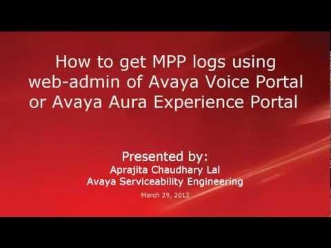 How To Capture MPP Logs Using The Web Admin For Avaya Aura Experience Portal Or Voice Portal