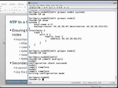 NTP In A Chassis Cluster Learning Byte