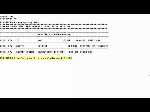 How To Configure VRRP On Avaya ERS8600?