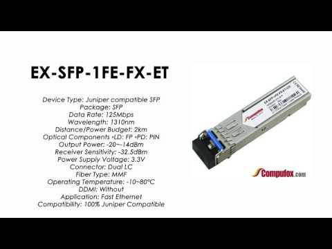 EX-SFP-1FE-FX-ET  | Juniper Compatible 100BASE-FX SFP 1310nm 2km