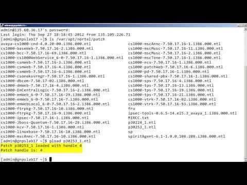 How To Load A Patch On An Avaya CS 1000 Signaling Server Using CLI