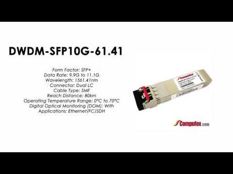 DWDM-SFP10G-61.41   |  Cisco Compatible 10GBASE-DWDM SFP+ 1561.41nm 80km