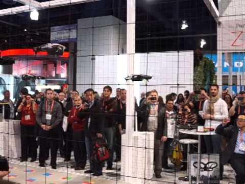 2013 CES: Parrot AR.Drone 2.0 Flying Camera Attracts Crowds During CES