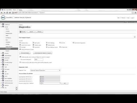 How To Use The Reverse Name Resolution Tool In Diagnostics Page Of The SonicWALL User Interface