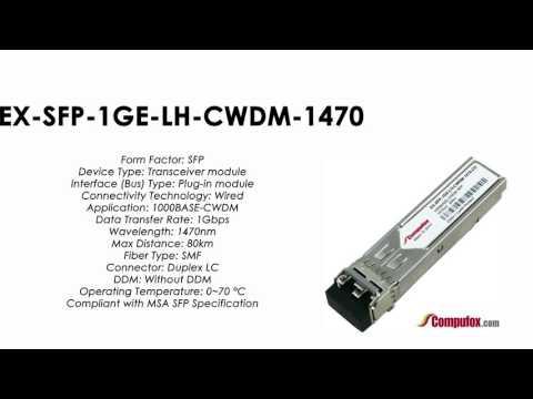 EX-SFP-1GE-LH-CWDM-1470  | Juniper Compatible 1000Base-CWDM SFP 1470nm 80km SMF