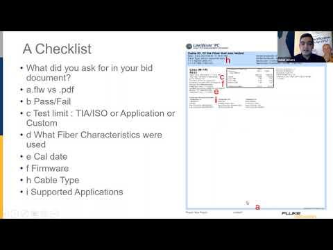 How To Read Your Fiber Cable Certification Report Webinar Video